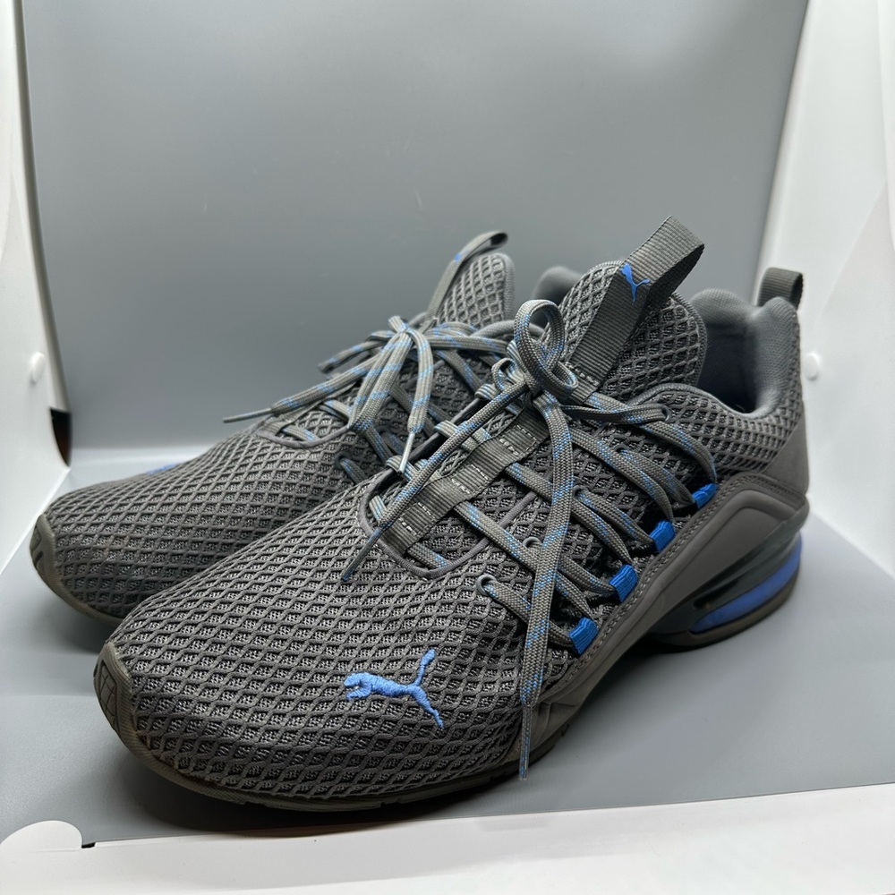 Sergio Rossi for Puma Gray and Blue Athletic Shoes